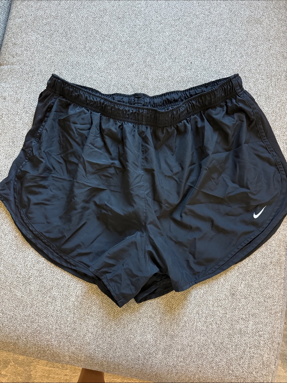 Nike Women's Black Athletic Running Shorts with Swoosh